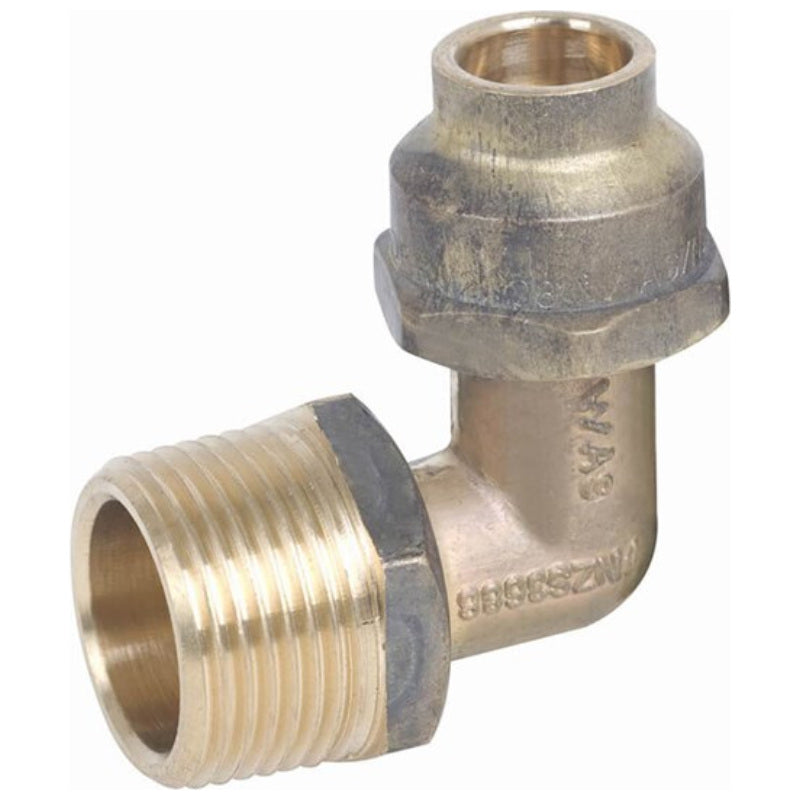20mi Ringer Metforge Flared Compression Elbow Brass 20MI x 15C Reducing (Lead Free ...