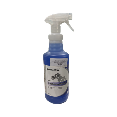 Bluey Bubble Leak Detector - 1 ltr spray fluid/spray pinpoints both small/slow and fast/large leaks from any pressurised gas system easily, and quickly; clings to vertical surfaces. Non-corrosive and eco-friendly all natural product.