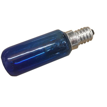 40 watt globe 240v BLUE E14ES tube is 55mm long no warranty on globes