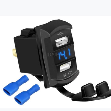 5V 4.2A USB Socket with voltmeter,2 with voltmeter,2