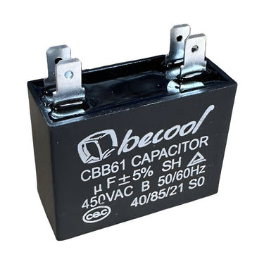 Capacitor 1uF 4-Pin Square Motor Run 450V AC 40mm × 40mm × 20mm