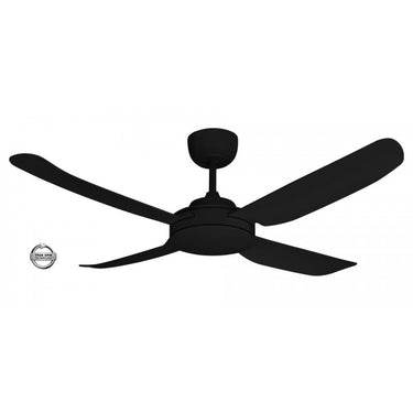 AC Ceiling Fan 1300mm 4 Blade Glass Fibre Matte Black